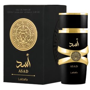 Lattafa Asad Perfume, fragancia refrescante de madera y almizcle 100 ml