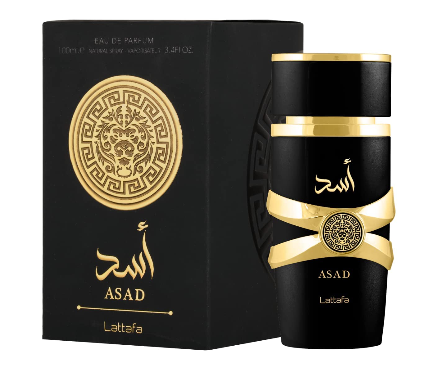 Lattafa Asad Perfume, fragancia refrescante de madera y almizcle 100 ml